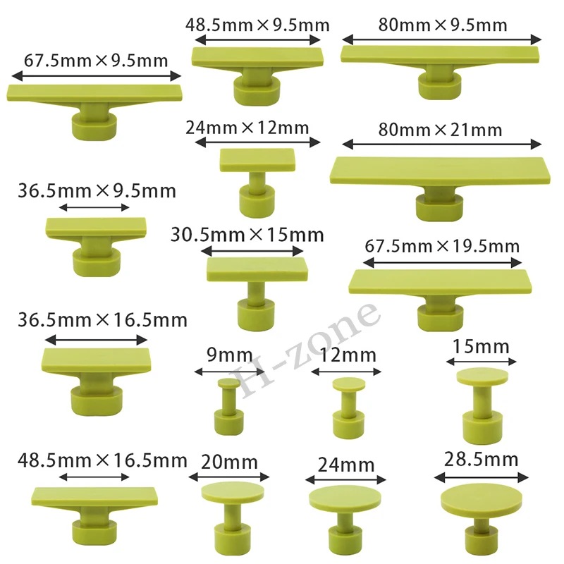 16 Uds. Pestañas de extracción de abolladuras de carrocería de coche sin pintura compatibles con martillo deslizante en T superficie de Metal herramientas de reparación de abolladuras de automóvil - imagen 5