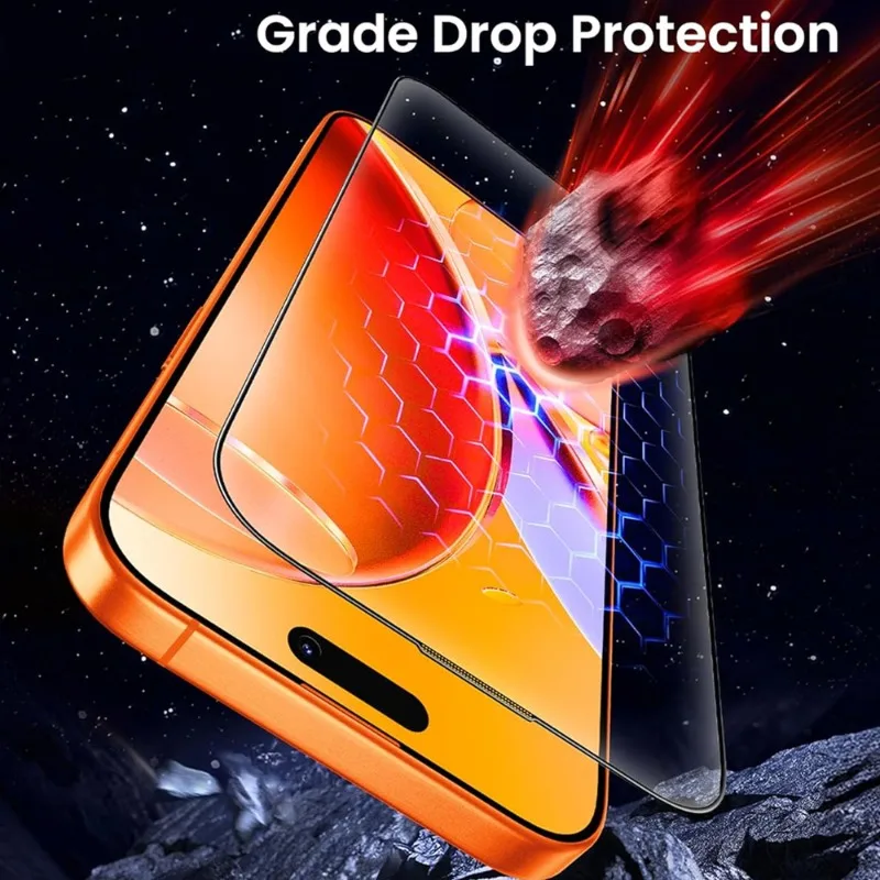 3 protectores de pantalla de alta claridad para iphone 17 16 15 14 13 12 11 Pro Max 16e Air 14 15 16 Plus con 2 uds película de lente de cámara - imagen 5
