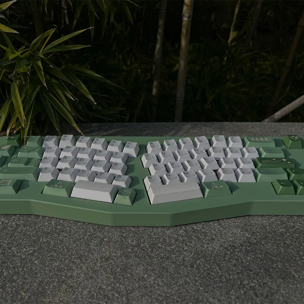 140 teclas hierba verde leche Nassida Keycap diseño personalizado perfil de cereza tinte Sub para teclado GH60 GK61 64 68 75 82 84 96 104 108 - imagen 3