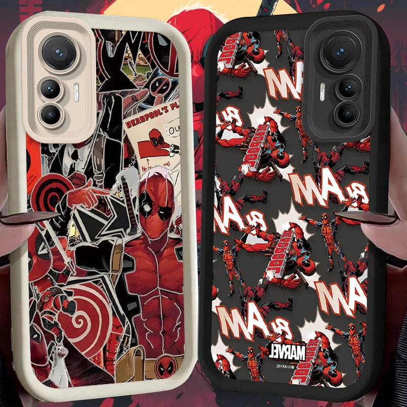 Funda Marvel Deadpool para Xiaomi 14T 13T 12T 11T 13 12 11 Lite 5G NE POCO X6 X5 F6 F5 F3 X4 GT X3 NFC M5S C65 M6 Pro TPU