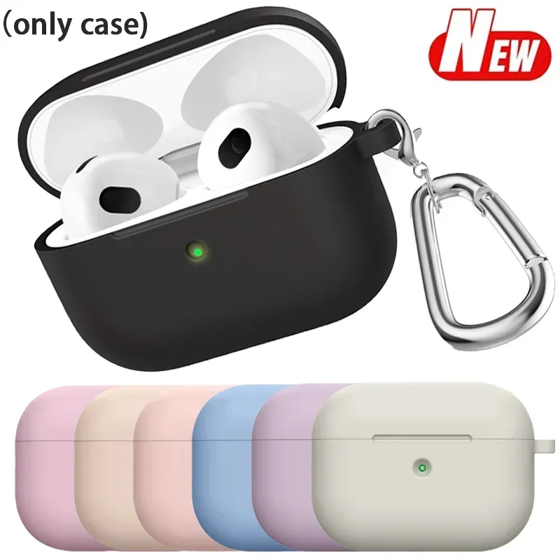 Funda de silicona suave para auriculares Apple Airpods 2 3 4 Pro, funda protectora para auriculares Bluetooth sin cables, bolsa para auriculares antipérdida - imagen 3