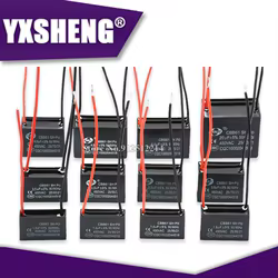 1 Uds 450V CBB61 condensador de arranque 0,8 1,0 1,5 1,8 2,0 2,5 3 4 5 6 7 8 10 12 15 18 20UF ventilador de escape de techo condensador de funcionamiento CBB