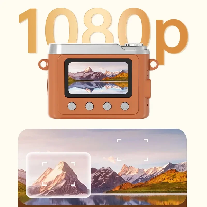 Grabadora de vídeo de bolsillo con cámara Digital Retro de 1080P con pantalla IPS de 1,47 pulgadas, luz de Flash LED, Mini videocámaras Retro para fotografía - imagen 3