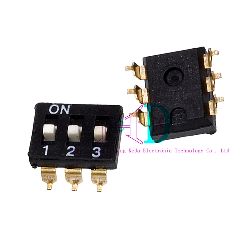 5 unids/lote interruptor Dip SMT SMD tipo deslizante, paso de 2,54mm 2 filas 4 pines 2 posiciones/8 pines 4 posiciones/16 pines 8 posiciones - imagen 2