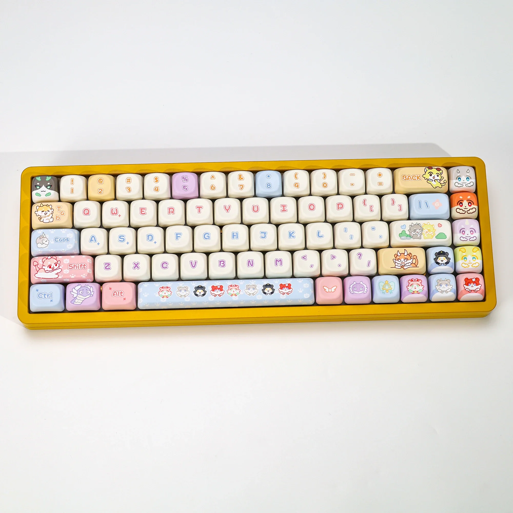 KBDiy 133 teclas/juego de teclas de teclado mecánico de perfil KOA, teclas de chimenea PBT, bonitas y personalizadas para interruptores MX, sublimación de cinco lados aula F87 F108 F99 Pro ACE60 ACE68 RAINY75 AK74 gx87 - imagen 5