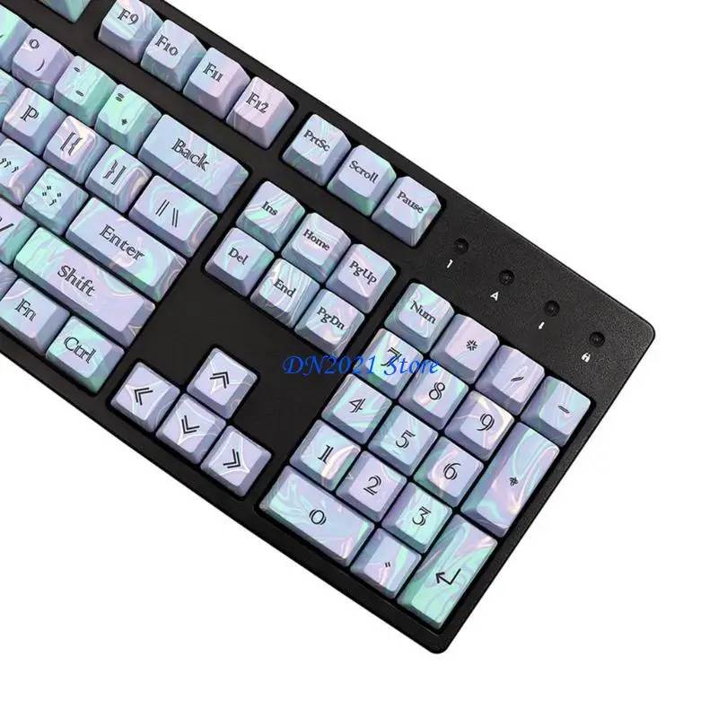 F3KE KeyCaps Conjunto 112pcs OEM Perfil ANSI PBT Dye Subby KeyCap para tapas teclado mecánico
