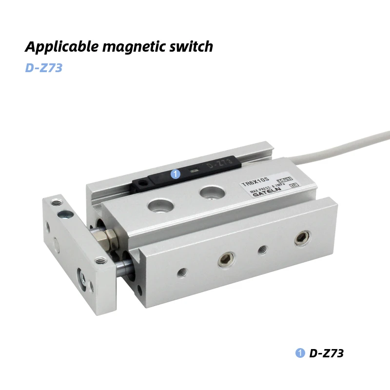 Rodamiento deslizante de cilindro de doble varilla serie TR6, cilindro neumático de aire, tr6x10s, TR6X20S, TR6X30S, TR6X40S, TR6X50S - imagen 5