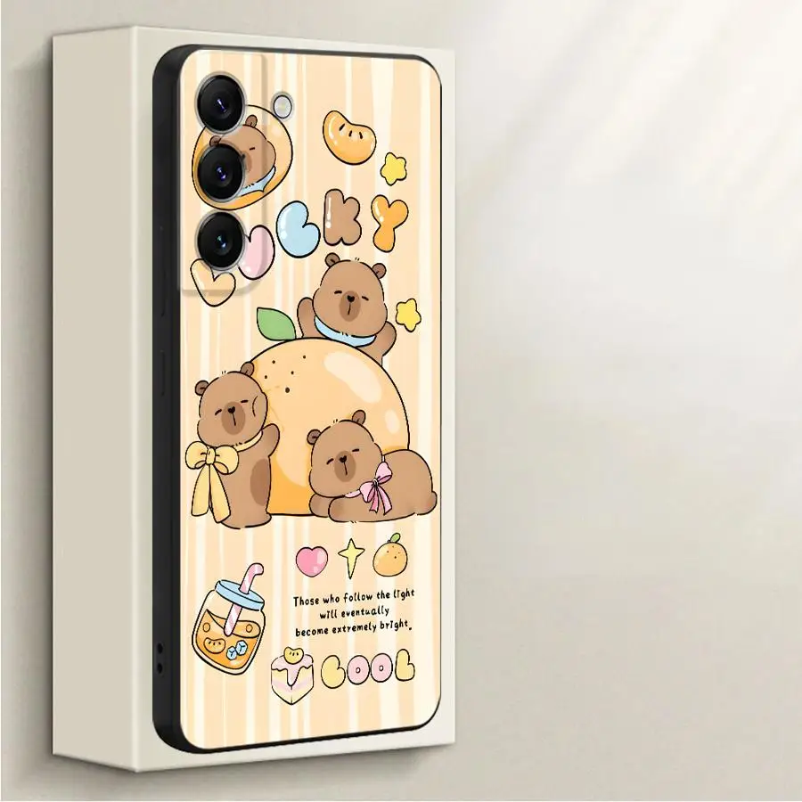 Funda de teléfono para Samsung Galaxy A34 A11 A12 A24 A16 A22 A52 A13 A14 A51 A15 A35 A36 A26 funda suave naranja Pufferfish - imagen 3