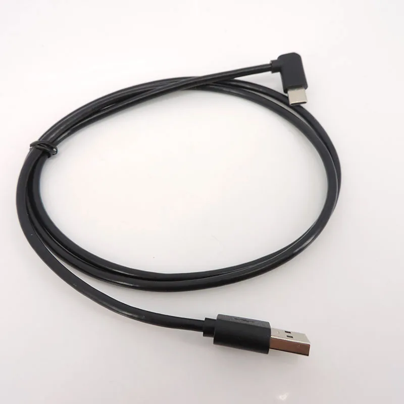 Cable de datos USB-C a USB 2,0 A macho adaptador de ángulo recto de 90 grados carga 1M fecha y cable de alimentación - imagen 5
