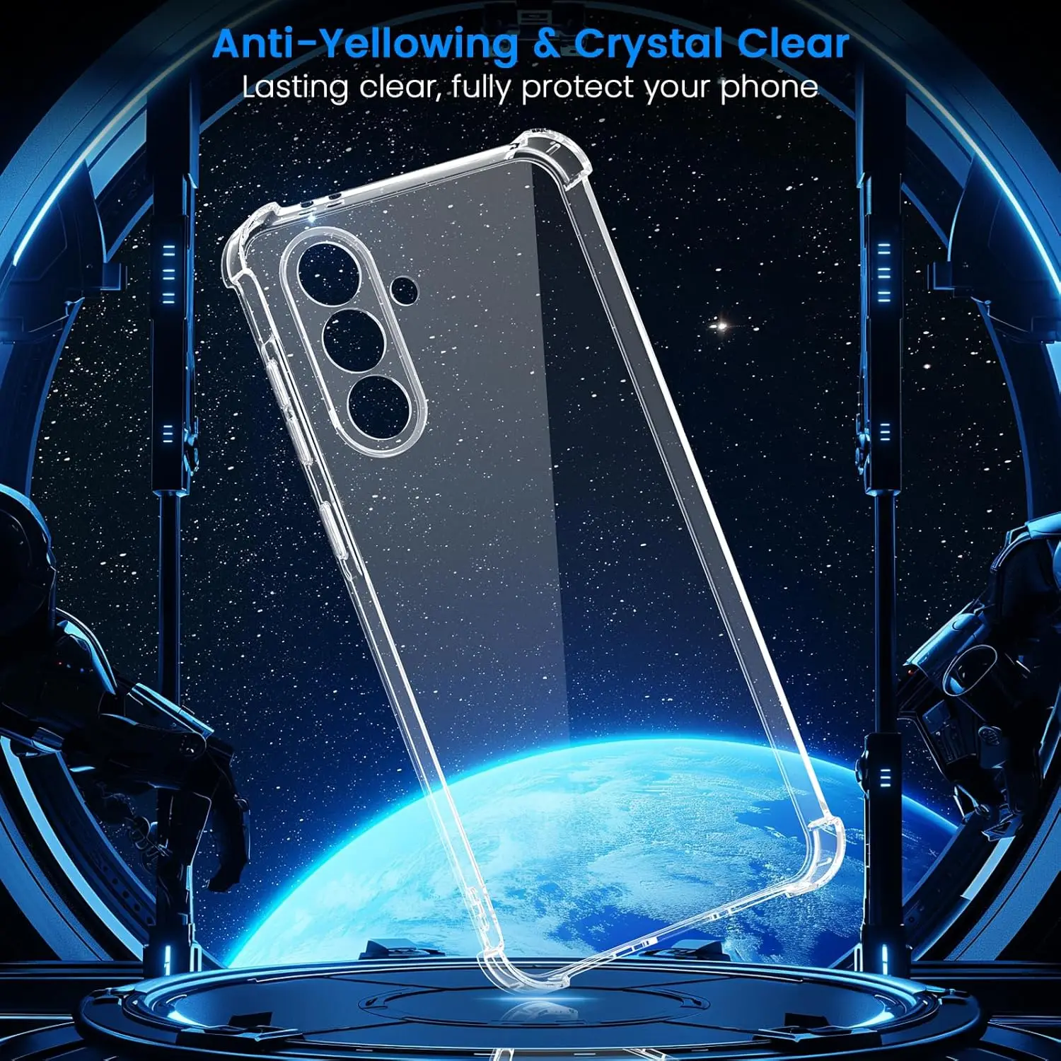 Funda blanda de silicona a prueba de golpes para Samsung Galaxy A56 A36 A26 A16 A06 A55 A35 A25 A15 A05s A05 A54 A34 A14 A53 A73 A33 transparente y delgado - imagen 5