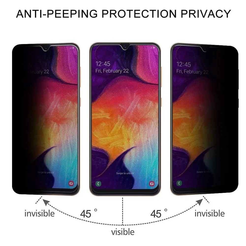 Vidrio templado de privacidad 2.5D para Huawei Mate 20 X, película protectora antiespía para Huawei Mate 20 20X, Protector de pantalla antimirones - imagen 2