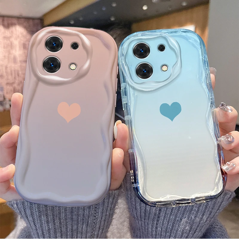 Funda ondulada con patrón de amor para Xiaomi Redmi Note 13 13C 12 12C Pro Plus Turbo 12S 11 11S 11A 10 Prime 9 9C 4G 5G, funda de silicona suave