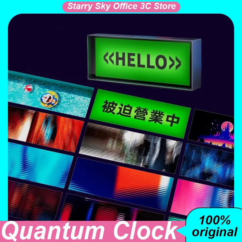 Reloj cuántico con luz nocturna, tubo IPS RGB, Color brillante, Bluetooth, Control por aplicación, pantalla DIY, reloj de tubo Digital para decoración de dormitorio - imagen 2