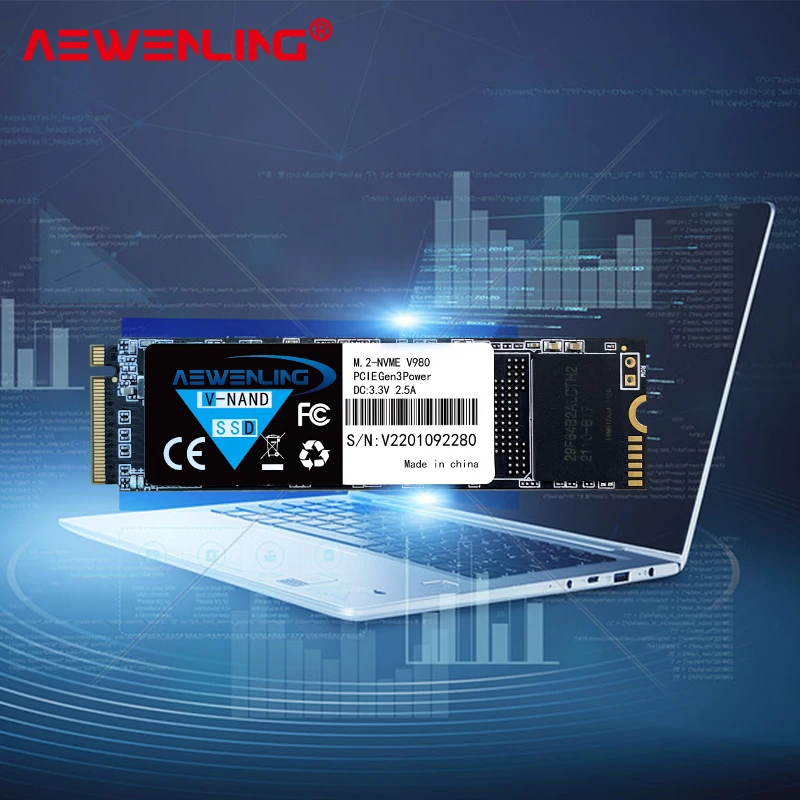 AEWENLING-disco duro interno para ordenador portátil o de escritorio, unidad de estado sólido M.2 SSD M2 256gb PCIe NVME 128GB 512GB 1TB, HDD, MSI Asro64 - imagen 5