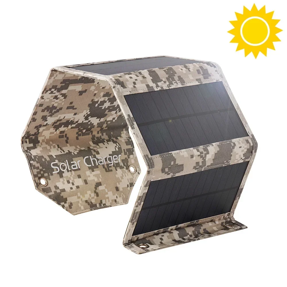 Panel Solar plegable de 8W, cargador de células solares de energía USB de 5V, Panel Solar plegable impermeable, cargador de batería móvil para exteriores - imagen 5