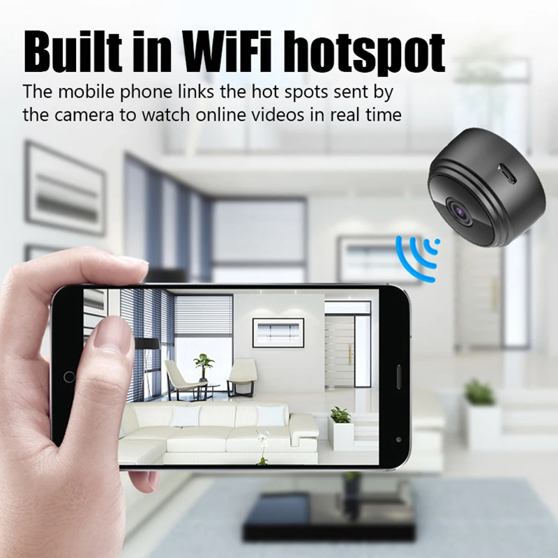 A9 WIFI Mini cámara inalámbrica inteligente de seguridad para el hogar IP WiFi cámara Monitor cámara remota móvil aplicación remota móvil - imagen 3