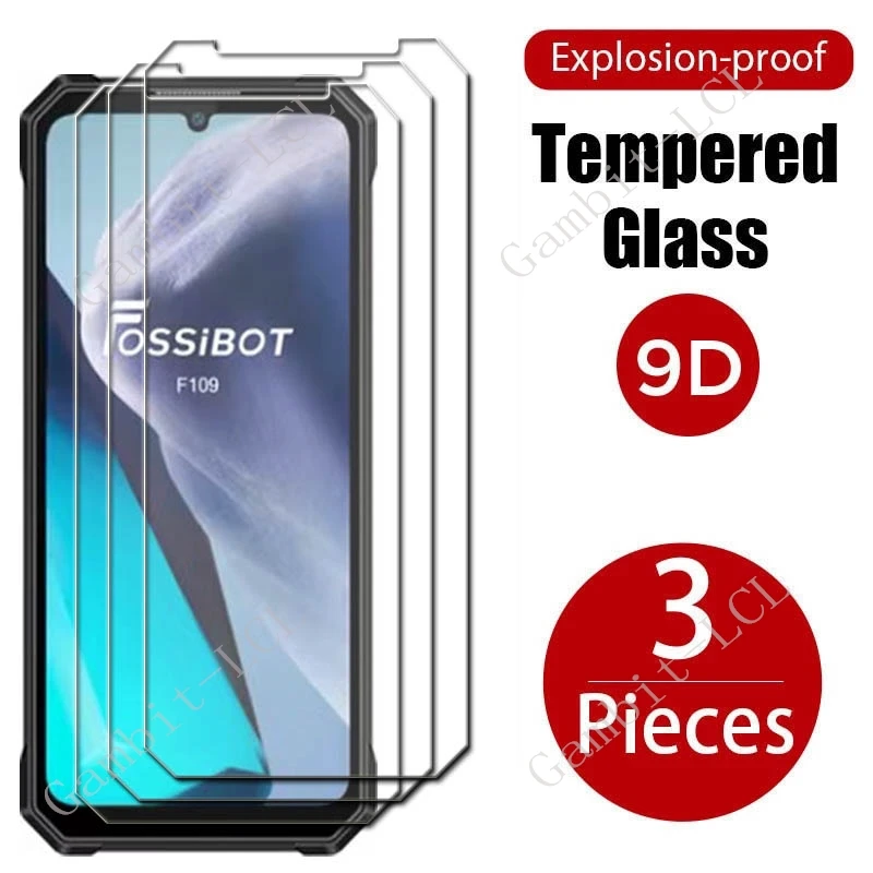 3 uds HD Original para FOSSiBOT F109 Protector de vidrio templado en FOSSiBOTF109 6,75 "película protectora de pantalla