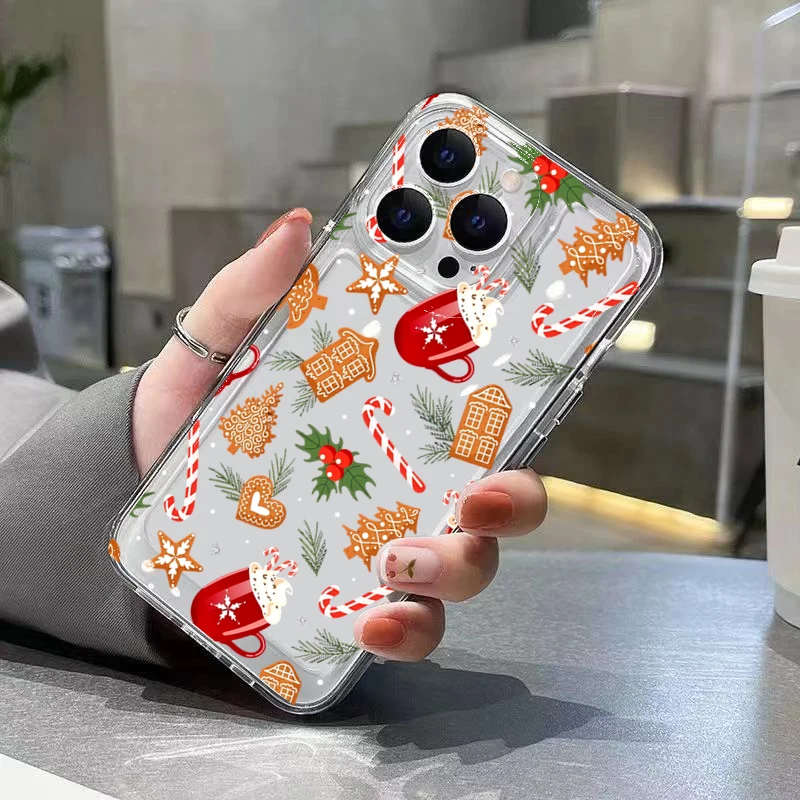 Funda de teléfono suave con diseño de árbol de Navidad, Cupcake de Navidad creativo para iPhone 11 12 13 14 15 16 17 Pro Max XS XR X 7 8 Plus 16E Air Cover - imagen 3