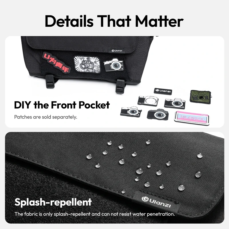 Ulanzi BP11 bolso cruzado para cámara con capacidad de 9L para Sony Canon Nikon bolso bandolera para fotografía de teléfono inteligente Digital SLR - imagen 5