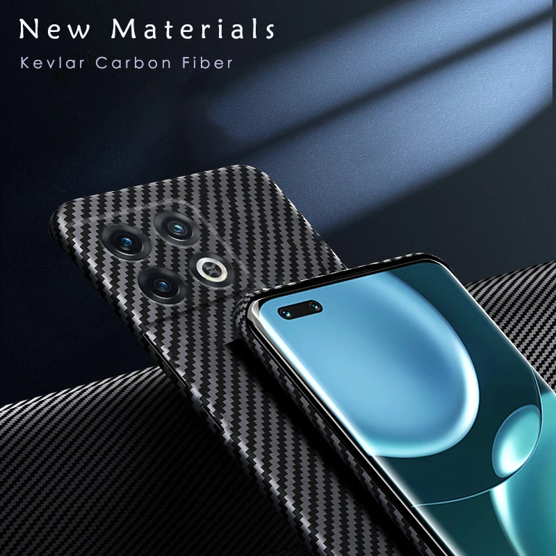 Funda ultrafina de lujo para PC dura para Oneplus 11 11R 10R 9R 9RT 10T 10 9 Pro, funda protectora de piel de fibra de carbono mate