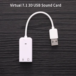 Tarjeta de sonido USB 7.1 3D con Jack de 3,5 mm