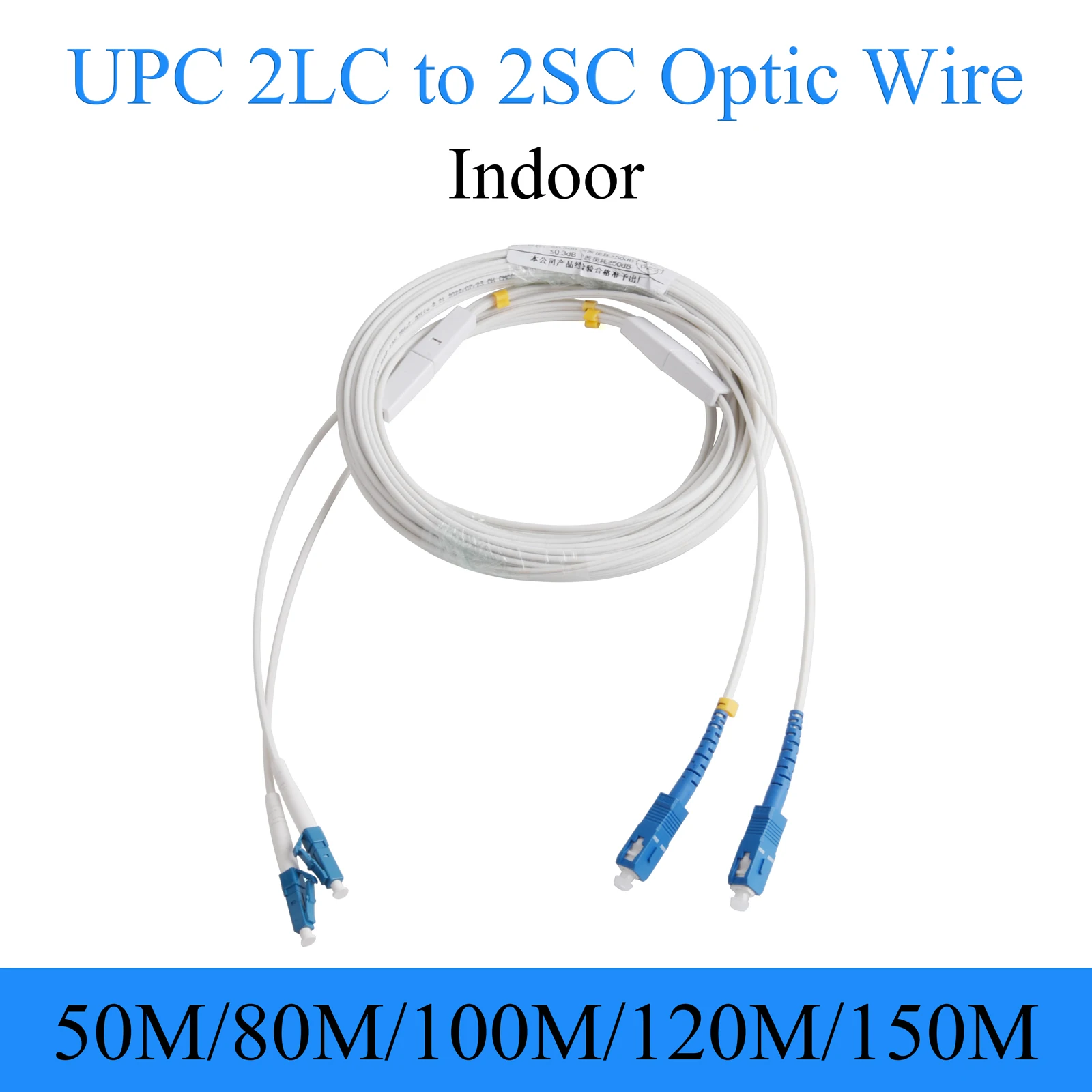 Cable de fibra óptica UPC 2SC a UPC 2LC Cable óptico de extensión interior de 2 núcleos monomodo Cable de conexión Simplex