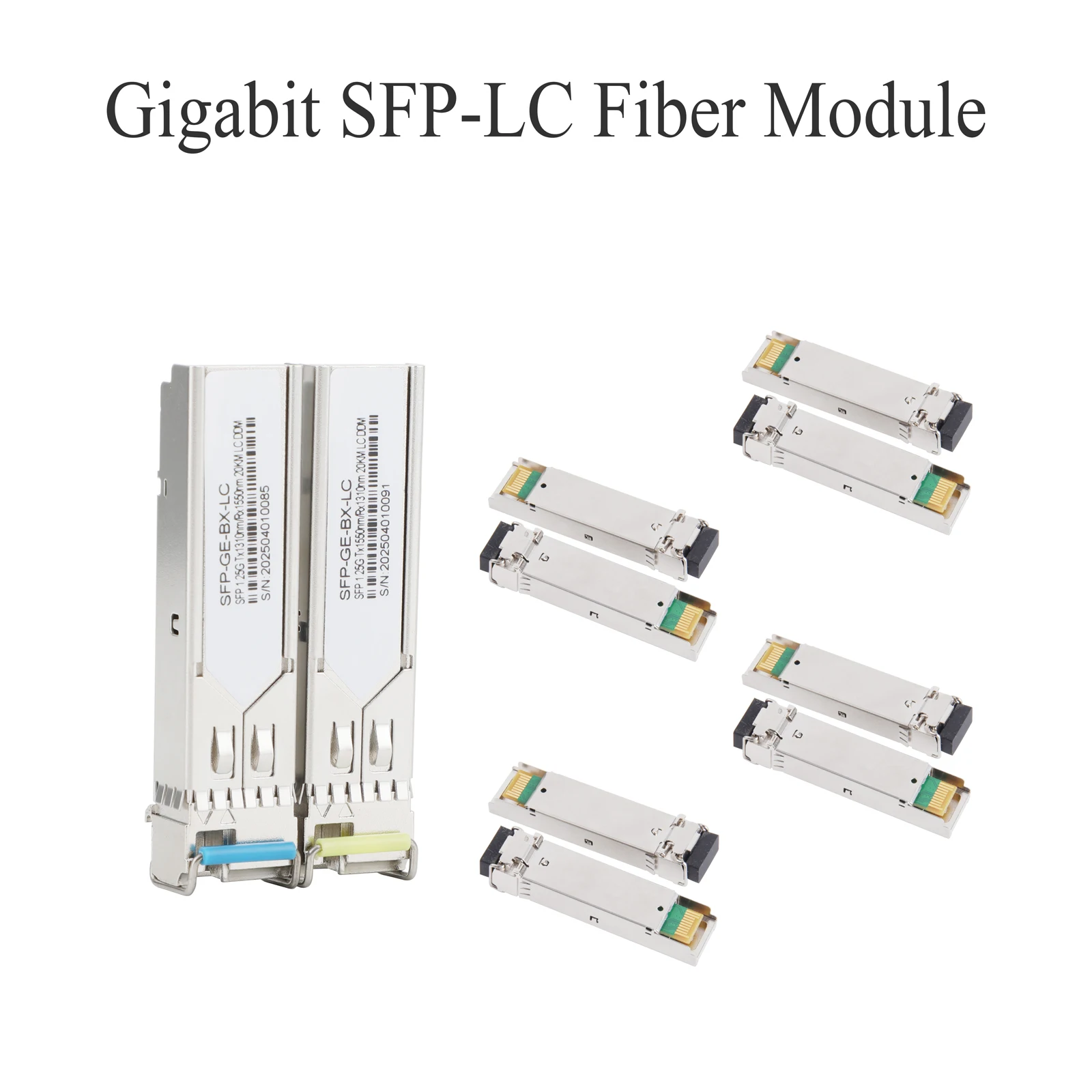 5 pares 1,25G Gigabit SFP módulo de fibra óptica monomodo fibra única LC 1310/1550nm A + B extremo para conmutador Ethernet Cisco Mikrotik