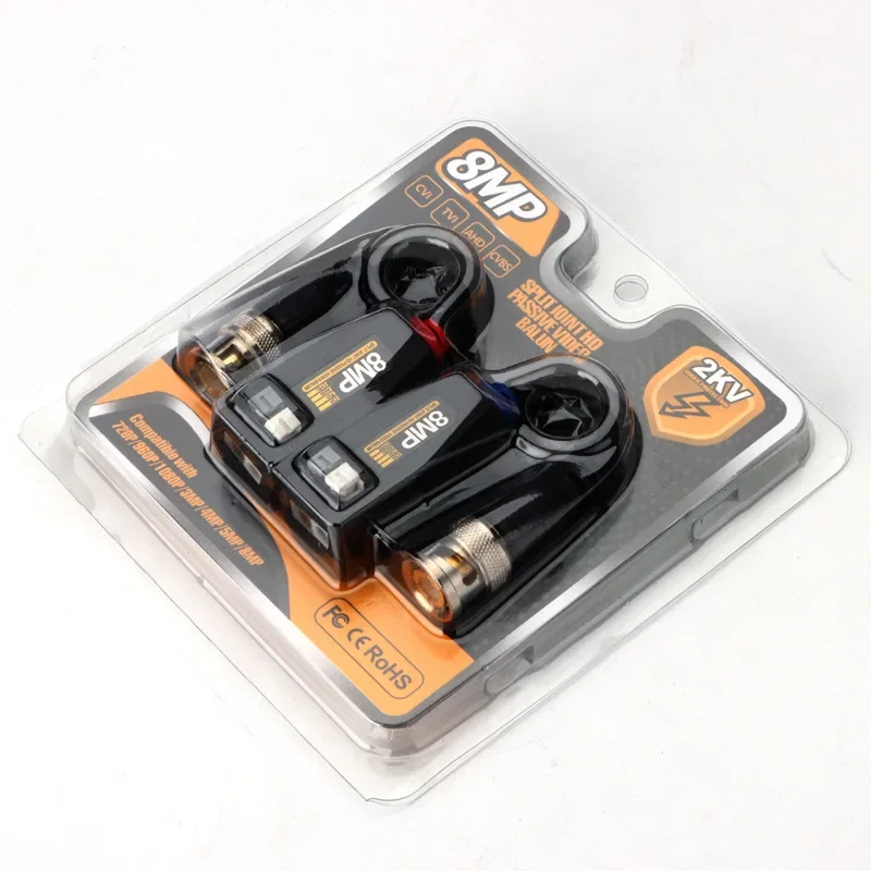 1Pairs 8MP BNC Video Balun Connector Transmission Twisted Pair Transmitter Cctv Cable Support HD 8MP AHD/CVI/TVI Camera - imagen 4