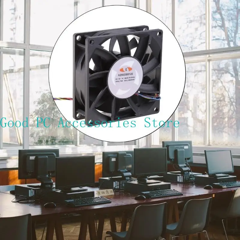 R53C para ventilador computadora sin escobillas 8x8x2.5cm 85.2cf 4 Control velocidad PWM alambre FFB0812E - imagen 2