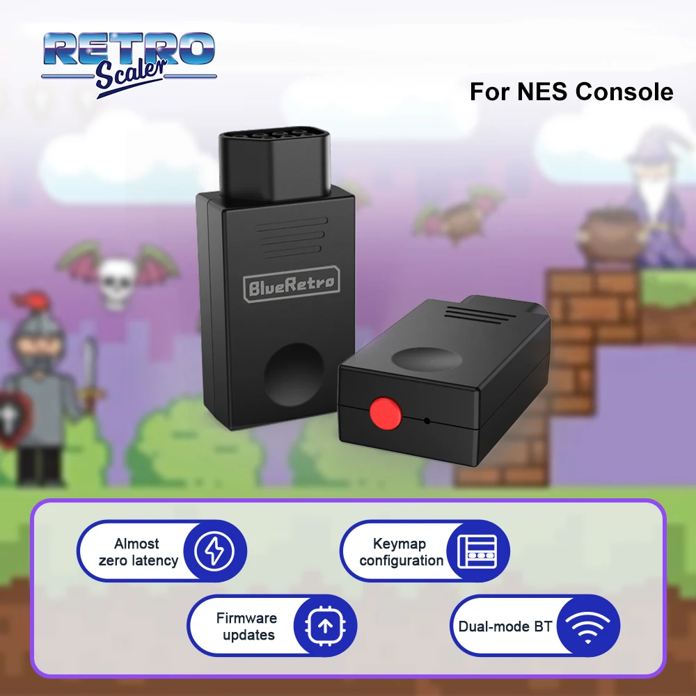 Adaptador de controlador inalámbrico RetroScaler Blueretro para consola de juegos NES a PS3 PS4 8Bitdo Ipega9076 Switch Joycon Controladores - imagen 2