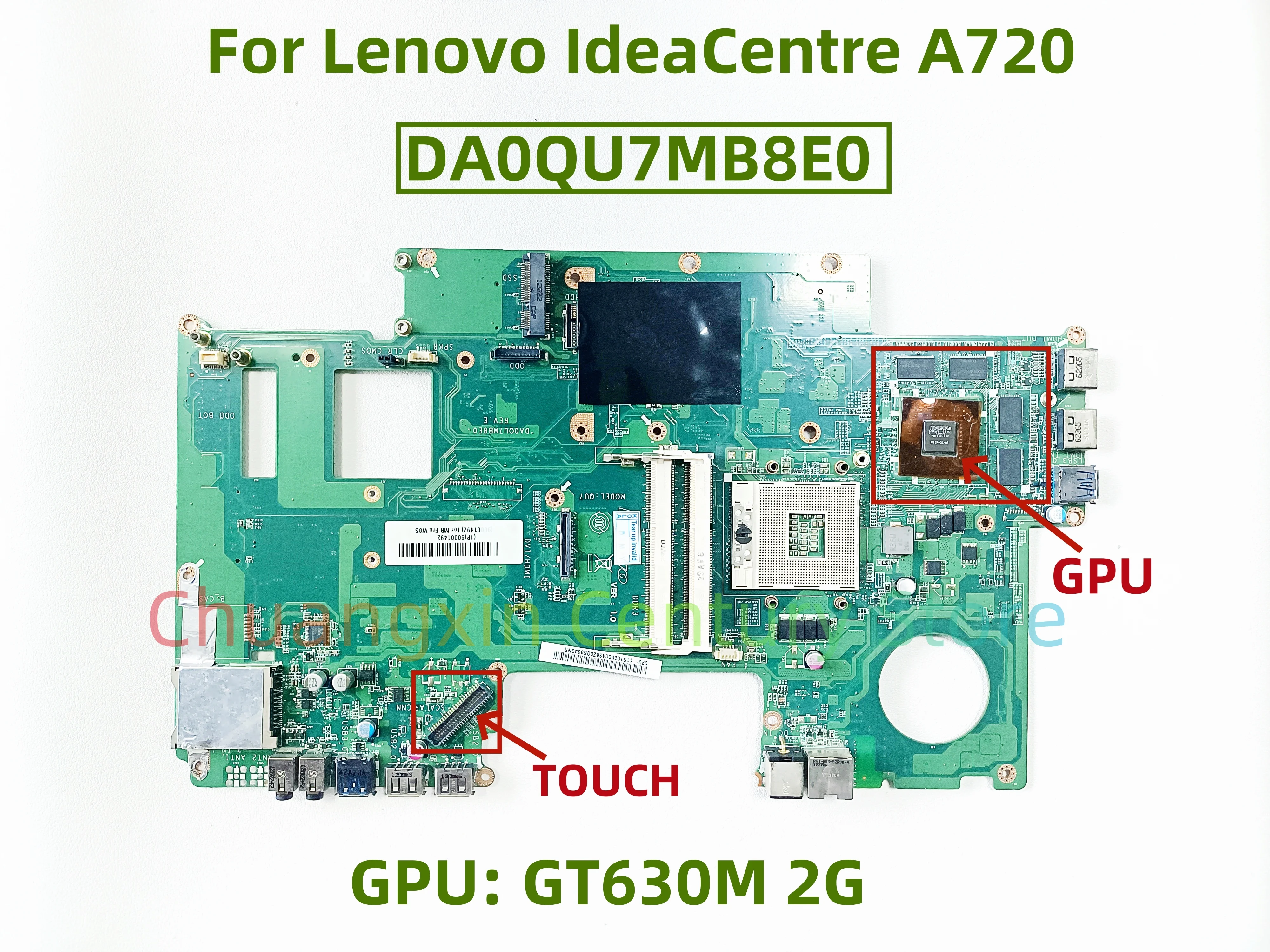Placa base DA0QU7MB8E0 adecuada para Lenovo IdeaCentre A720 todo en uno HM76 GPU: GT630M 2G 100% prueba ok entrega