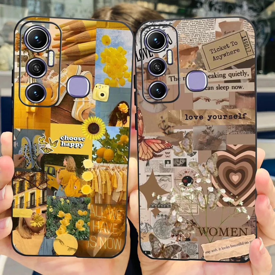 Funda de silicona suave para Infinix Hot 11, carcasa con dibujos de flores para Infinix Hot 11, X662, X662B, X689F, parachoques - imagen 5