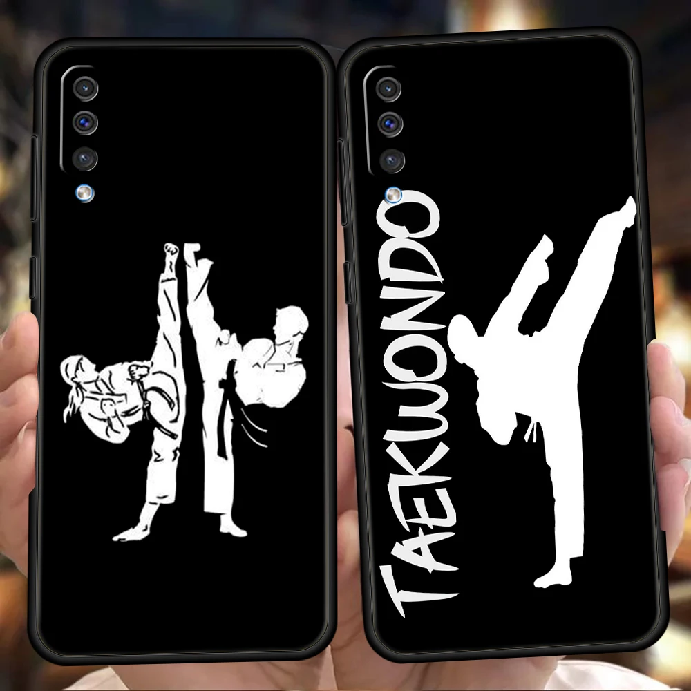 Judo Taekwondo funda de teléfono para Samsung A56 A36 A26 A24 A16 A14 A12 A32 A50 A70 A20E A22 A40 A34 A54 A42 A52 5G A04s A06