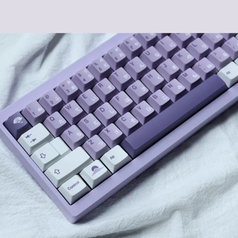 Juego de teclas con tema de glicina, perfil de cereza PBT, teclas originales personalizadas hechas a mano para accesorios de teclado mecánico, regalo DIY