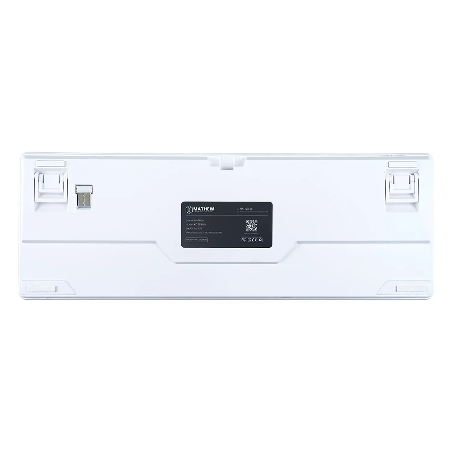 Mathew KC98 Pro Teclado mecánico de tres modos Barebone 98% diseño intercambiable en caliente teclado para juegos RGB Kit DIY con pantalla personalizada - imagen 3