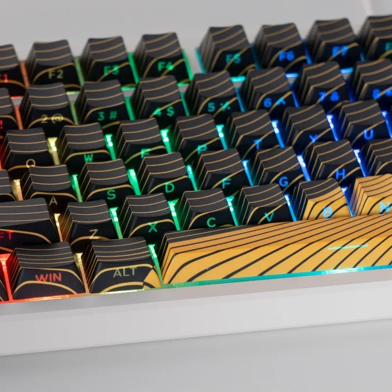 Teclas de contorno XVX Wooting 60He + teclas de teclado mecánico PBT, tapa de tecla de perfil de cereza personalizada para translucidez de tallado lateral - imagen 4