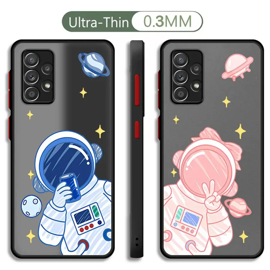 Funda de teléfono de astronauta espacial para Samsung A12 A13 A14 A15 A22 A23 A32 A52 A72 4G 5G A25 A33 A34 A35 A53 A54 A55 A73 5G A24 4G - imagen 2