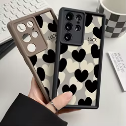 Funda de teléfono de silicona para Samsung A55 5G Galaxy A54 A15 A35 A34 A16 A06 A05 A05s A52 A53 A25 A24 A32 A33 A12 Funda de corazón de amor