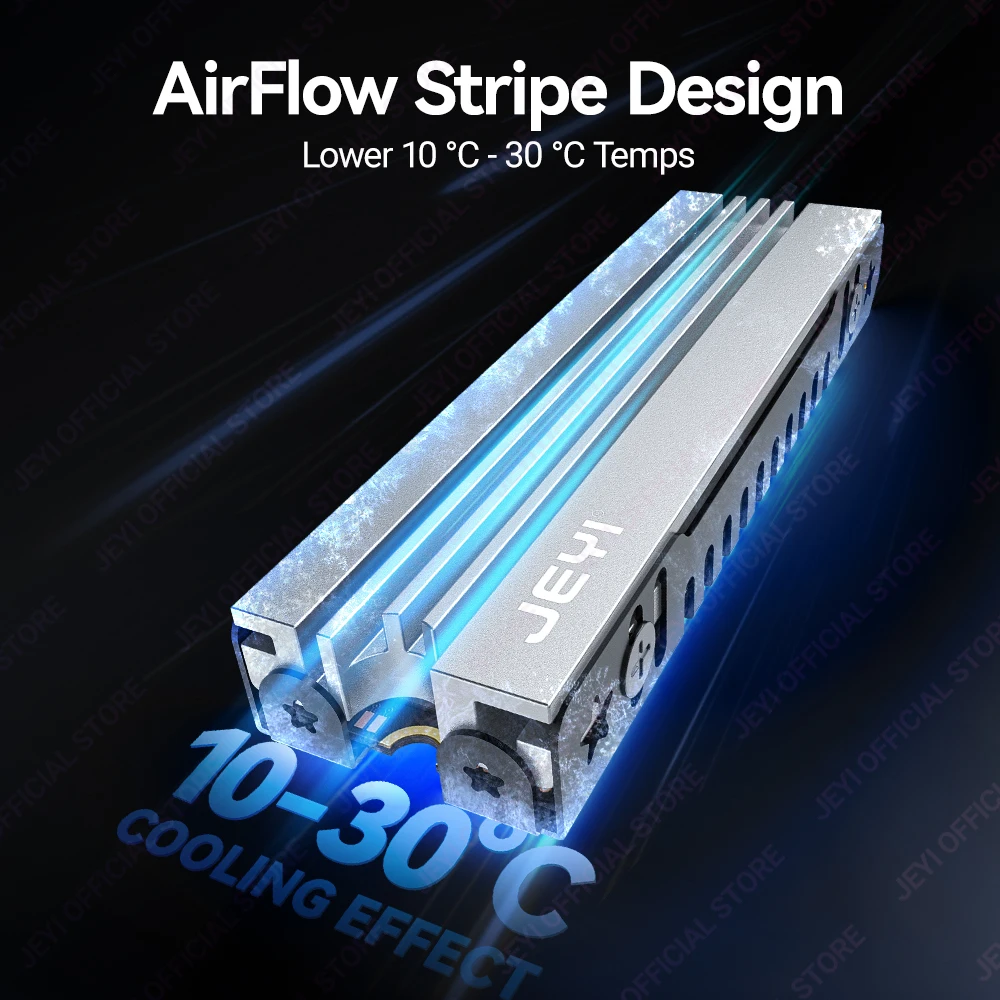 JEYI Disipador para SSD M.2 – Refrigeración NVMe con Almohadilla - imagen 3