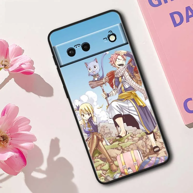 Fairy Tail Anime para Google Pixel 10 9 8 7 9a 8A 7a 6a XL Pro 5G funda de teléfono negra - imagen 3