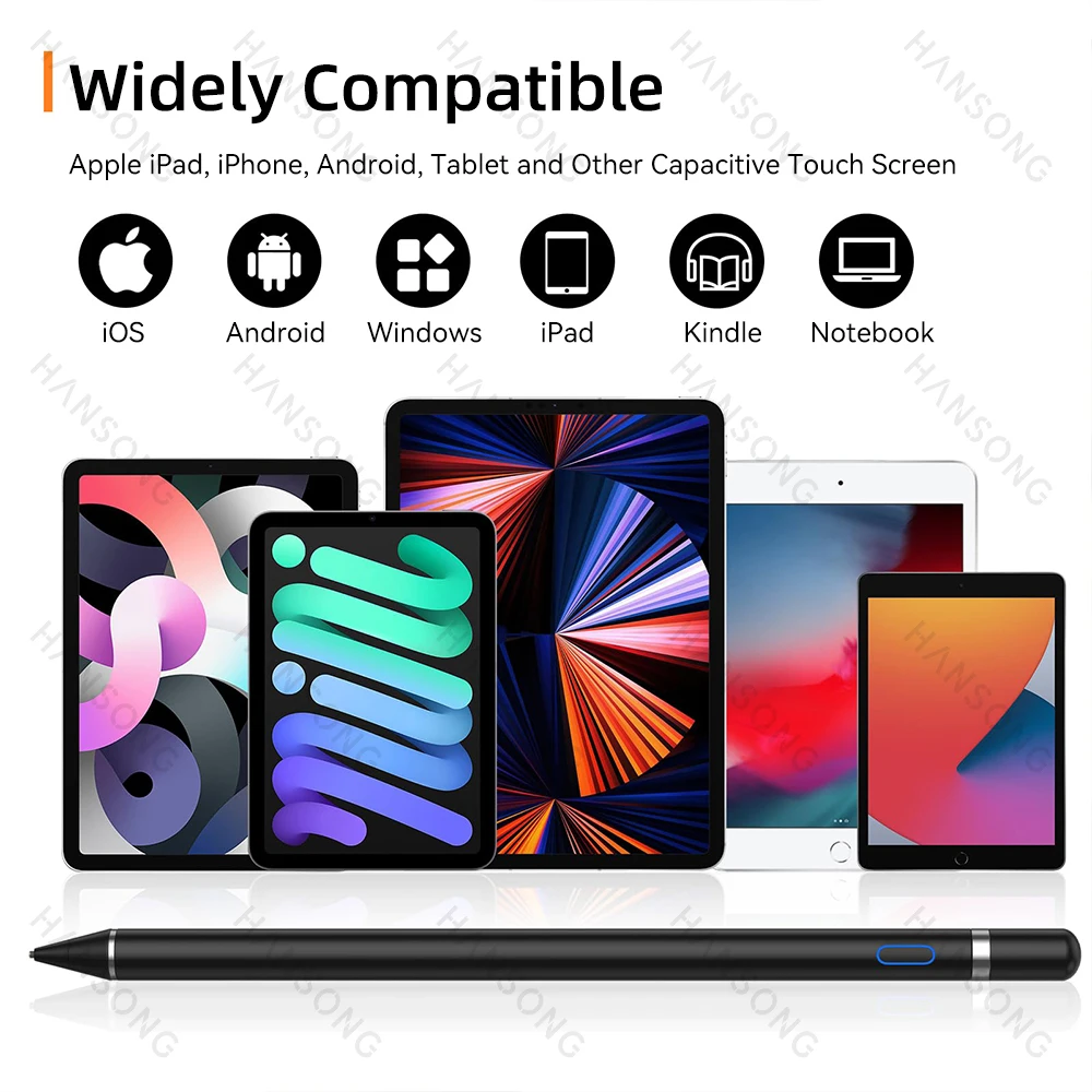 Lápiz óptico activo para pantallas táctiles iOS y Android, lápiz óptico recargable para iPad, iPhone, teléfono móvil, tableta Xiaomi, bolígrafo de dibujo y escritura - imagen 2