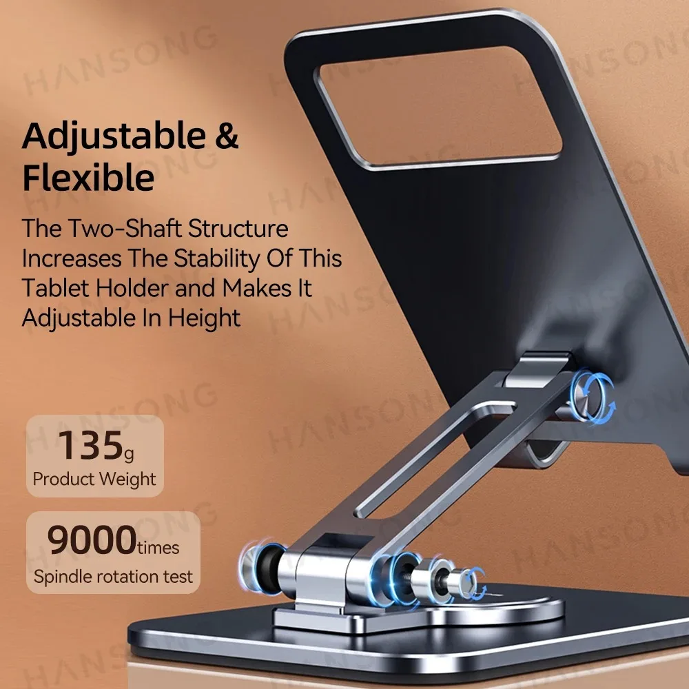 360 ° Soporte de rotación para tableta, soportes plegables ajustables para iPad, teléfono, Samsung, Xiaomi, Lenovo, Huawei, soporte para tableta - imagen 3