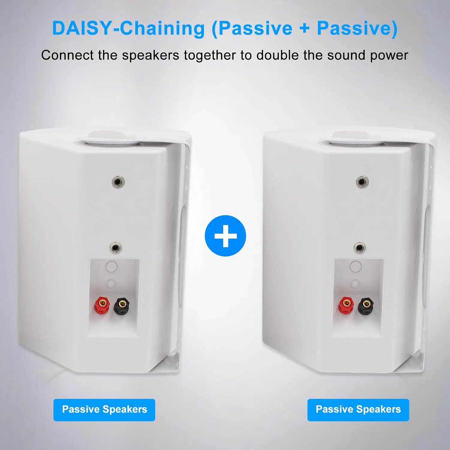 Herdio-Altavoces pasivos de 5,25 "y 600 vatios, dispositivo estéreo de rango completo con cable, resistente al agua, montaje en pared, volumen fuerte para Patio - imagen 2