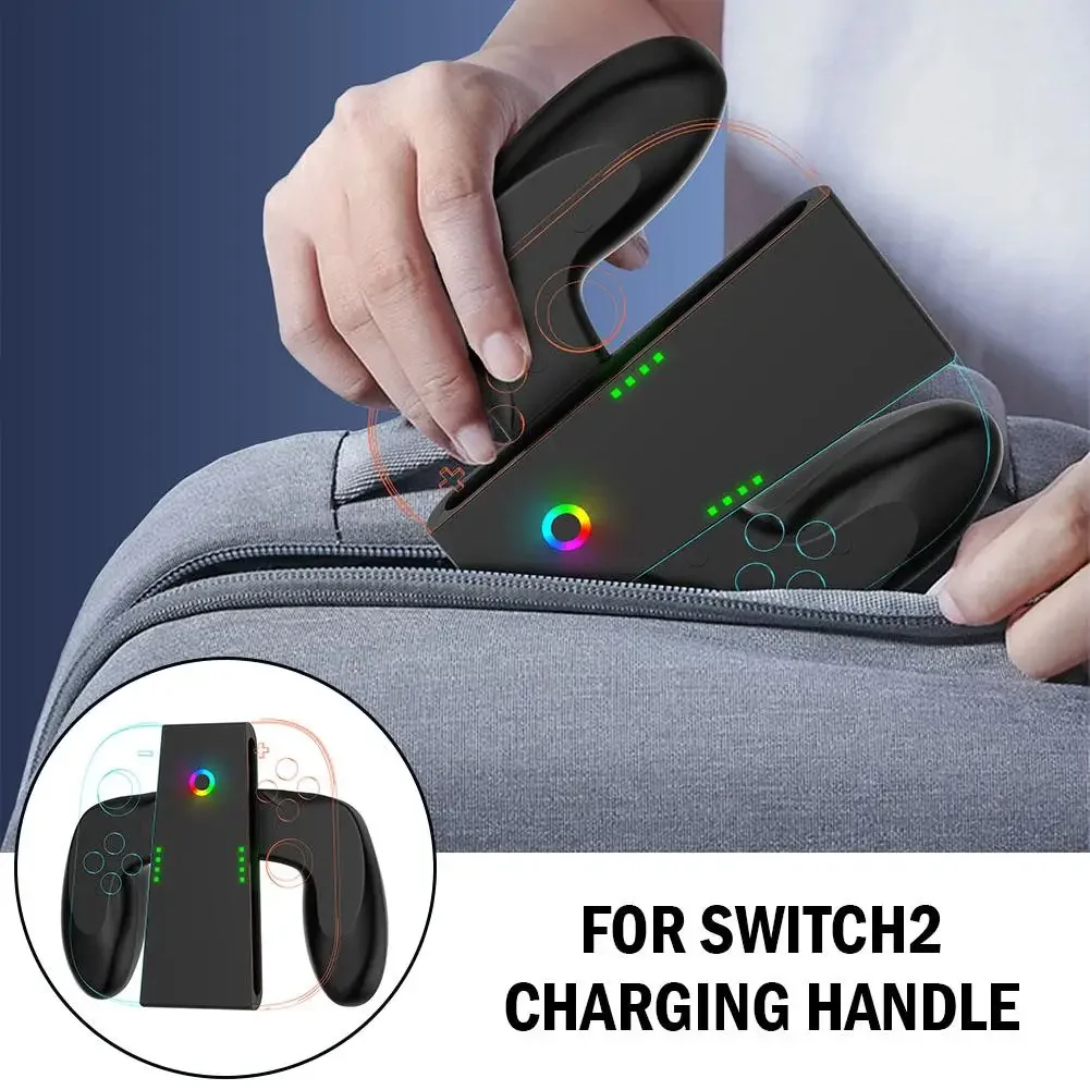 Controlador multifunción con pantalla de capacidad de batería, accesorios para Switch 2, cargador JoyCon, adaptador de agarre de base tipo C - imagen 5