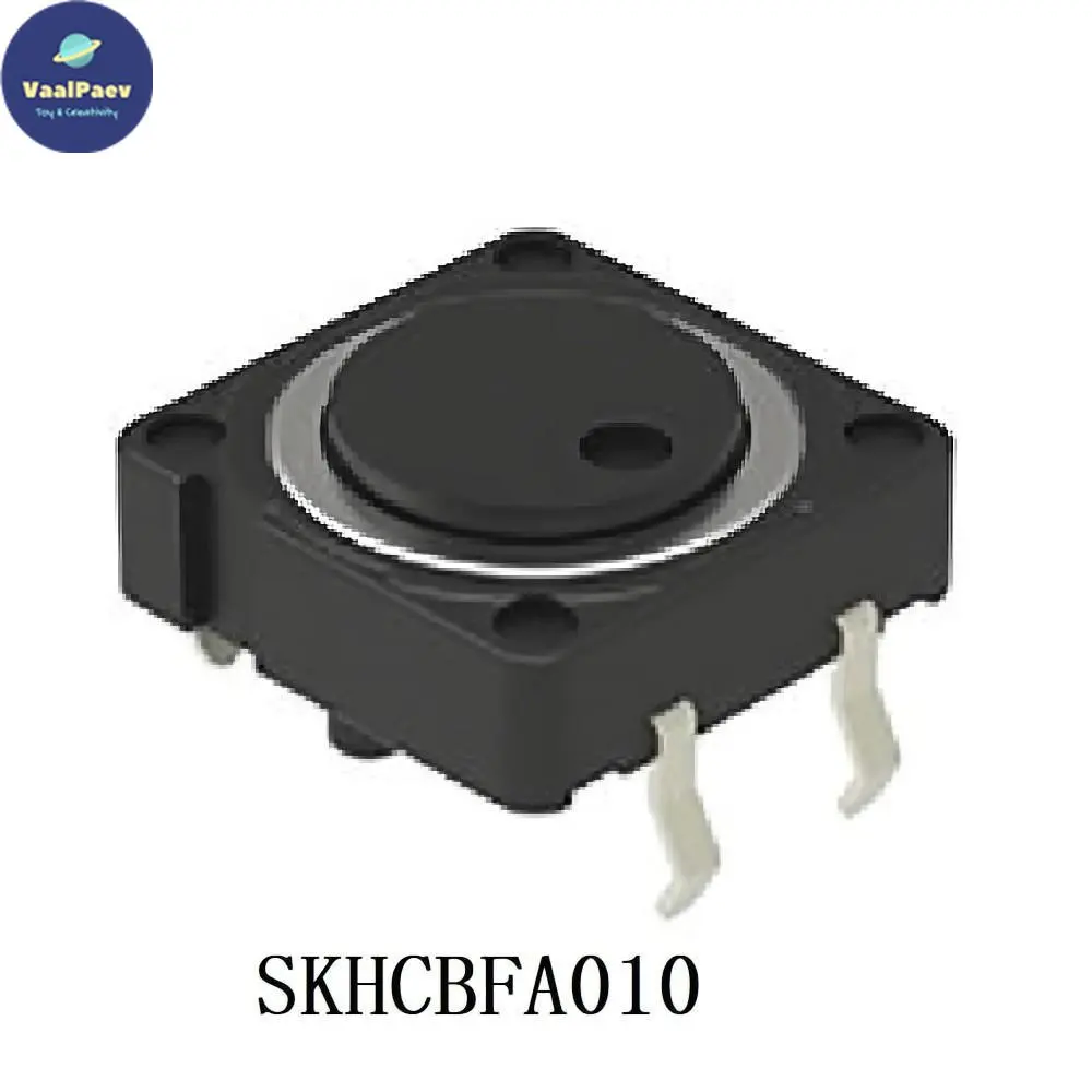 SKHCBFA010 ALPS, 10 piezas, 12x12x4,3, en línea, vertical, 1.27N, interruptor de botón, serie TACT
