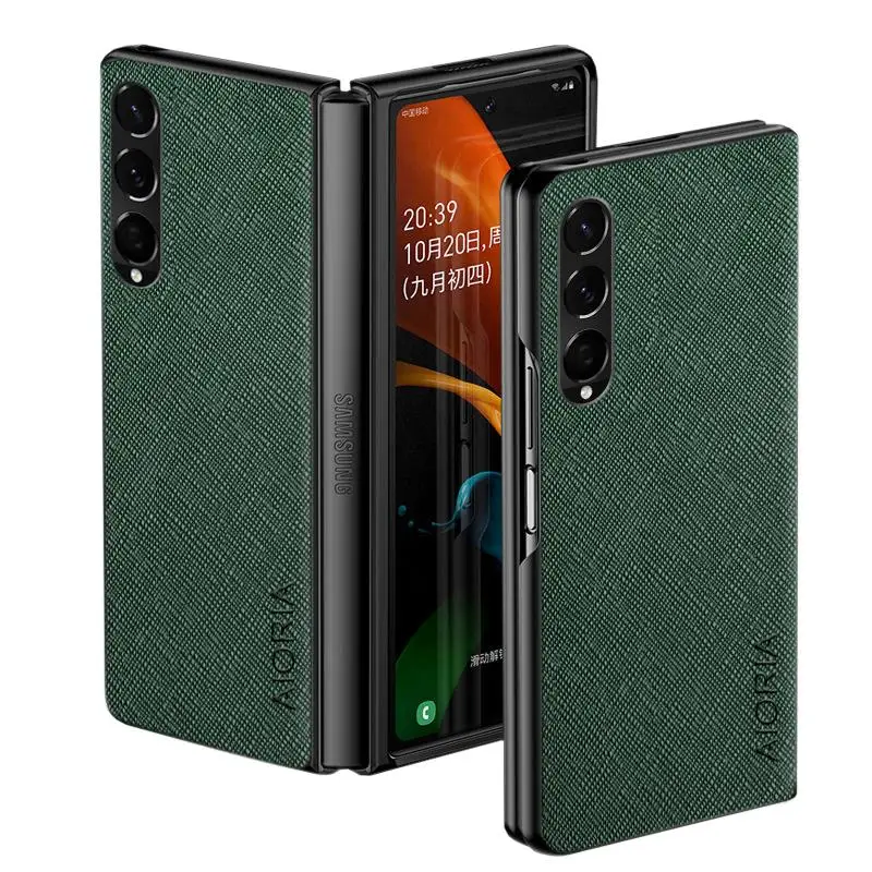 Funda para Samsung Galaxy Z Fold 3 4 5 6 5G Business wind cortex, cubierta trasera de cuero para Fold 6 - imagen 4