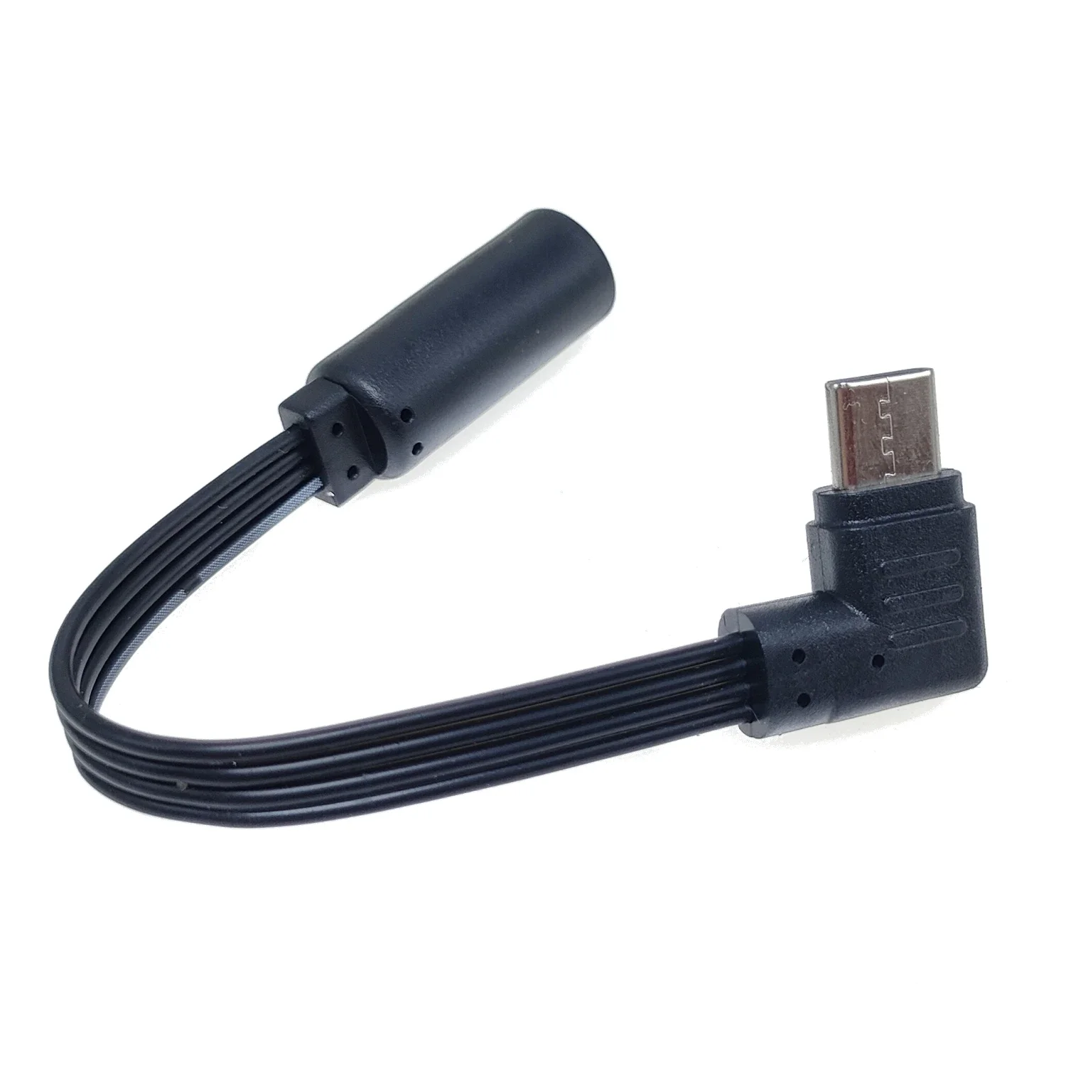 Adaptador plano tipo C de 3,5 mm a USB auxiliar, conector jack de cable de audio de 3,5 mm, cable para auriculares, convertidor de audio, accesorios para auriculares