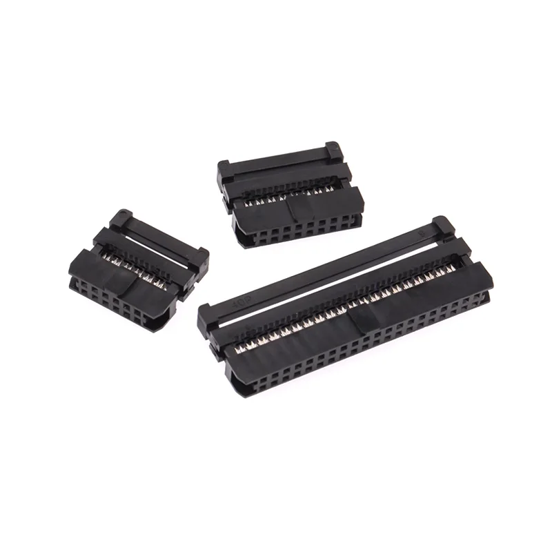 Piezas de paso FC de 10, 2,0mm, 6/8/10/12/14/16/18/20/22/24/26/30/34/40/44/50/60Pin IDC conector hembra para Cable plano de 1,0mm - imagen 4