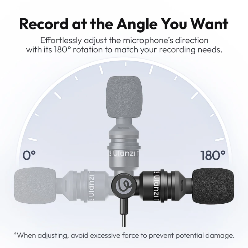 Ulanzi AM23 Mini micrófono tipo C micrófono ultracompacto para grabación de vídeo Vlog transmisión en vivo 360 °   Micrófono de condensador omnidireccional - imagen 5