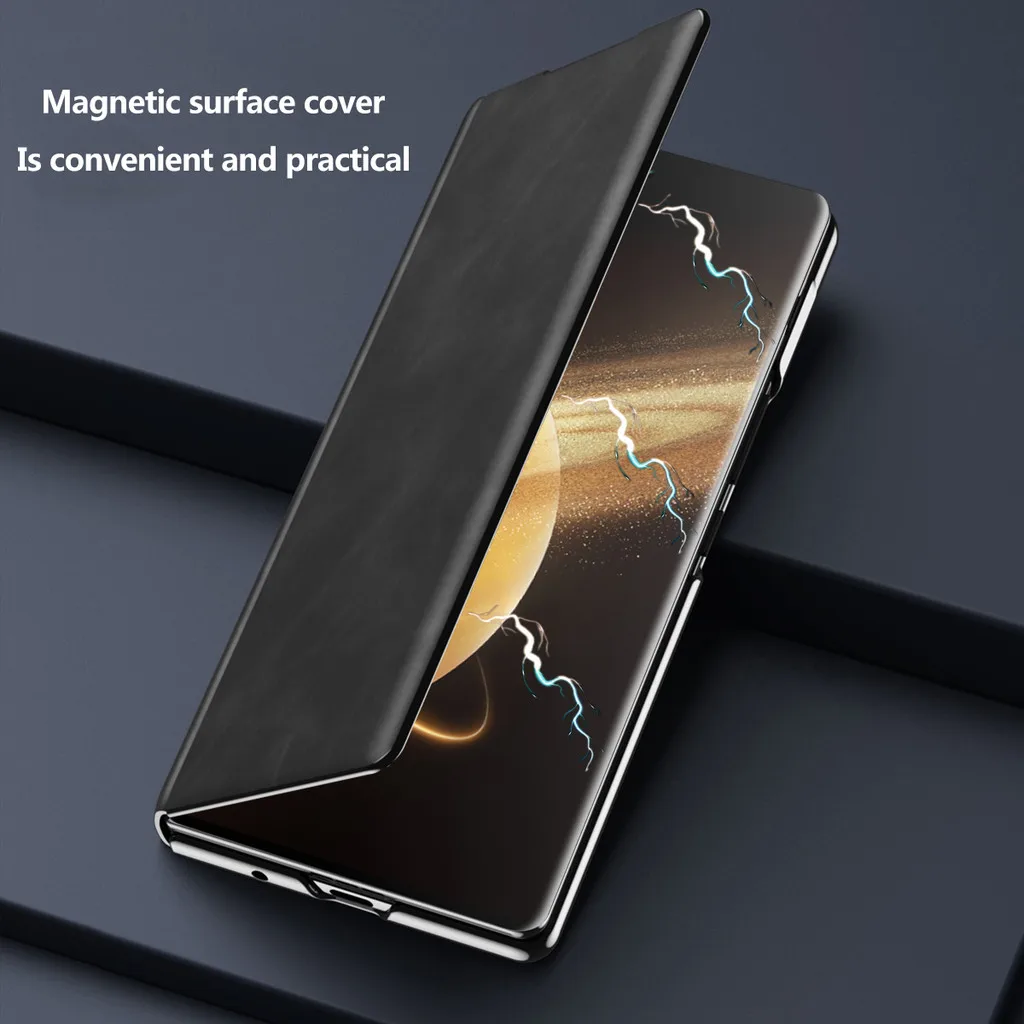 Funda de cuero con tapa magnética para Honor Magic V3, carcasa protectora de lujo con soporte S Pen - imagen 3